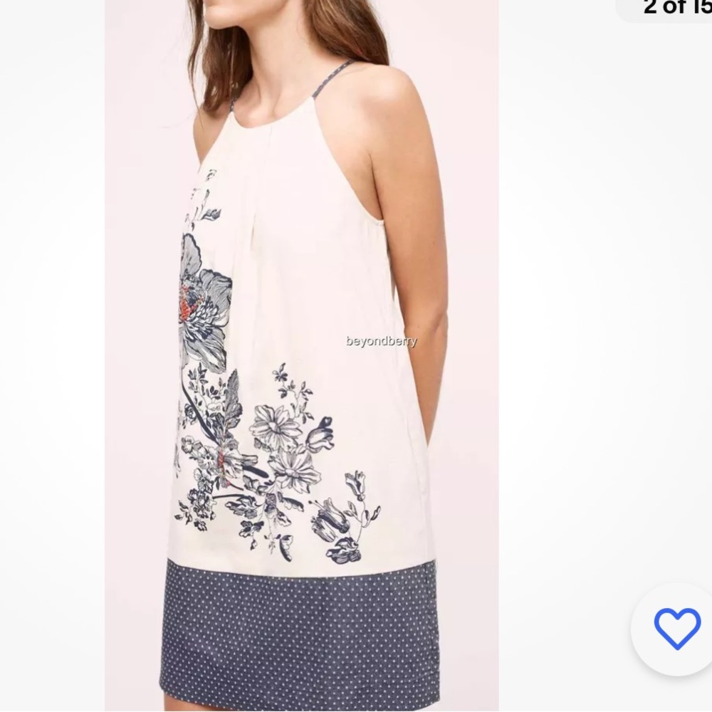 Like New Anthropologie Sava Silk Halter Dress by Floreat